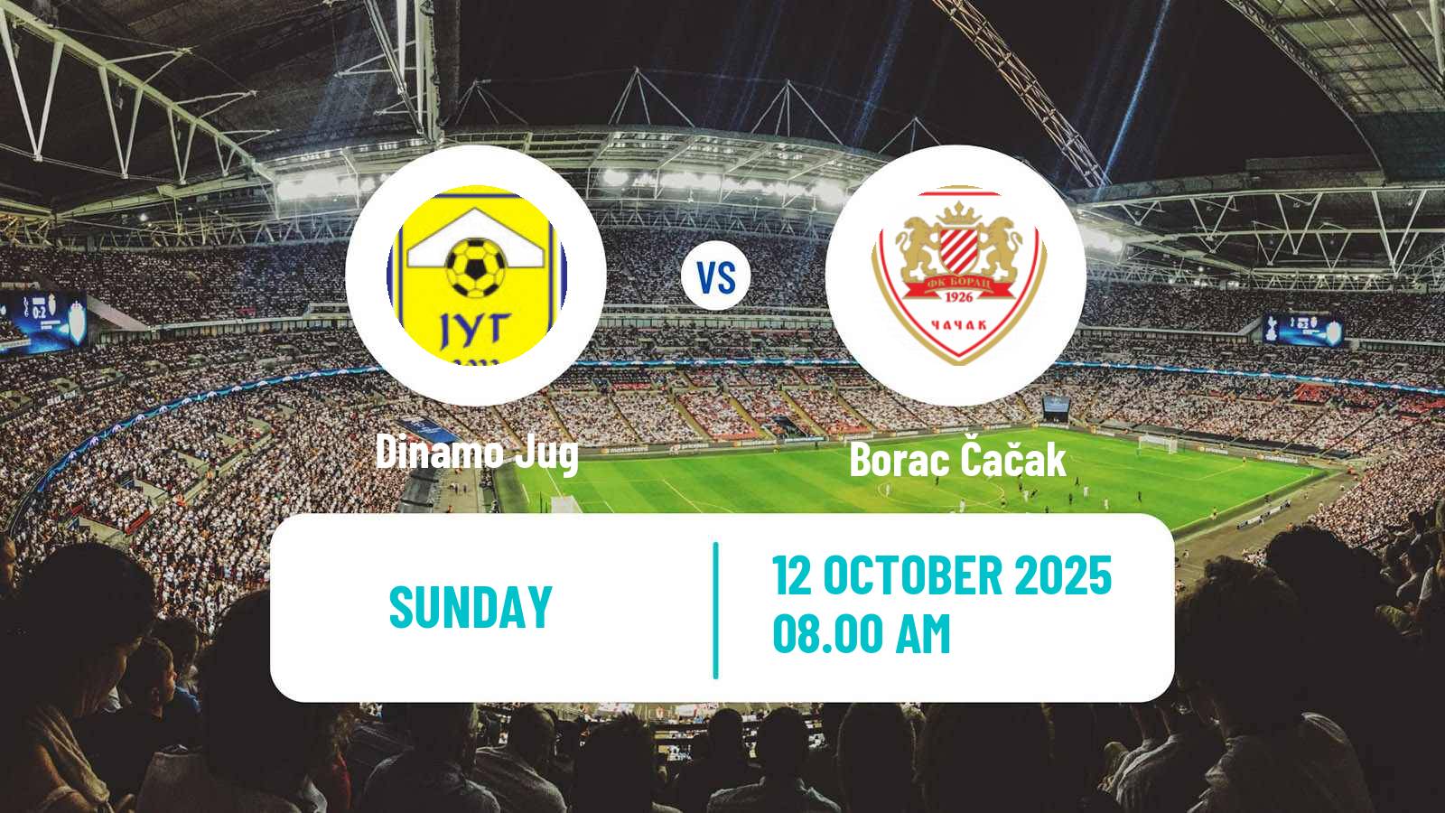 Football Serbian Prva Liga Dinamo Jug - Borac Čačak