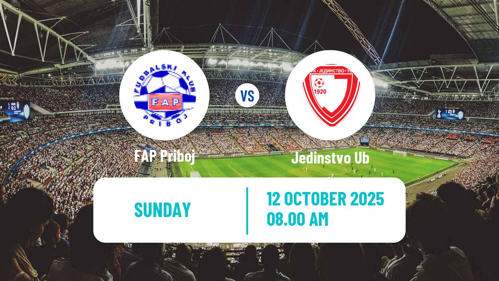 Football Serbian Prva Liga FAP Priboj - Jedinstvo Ub