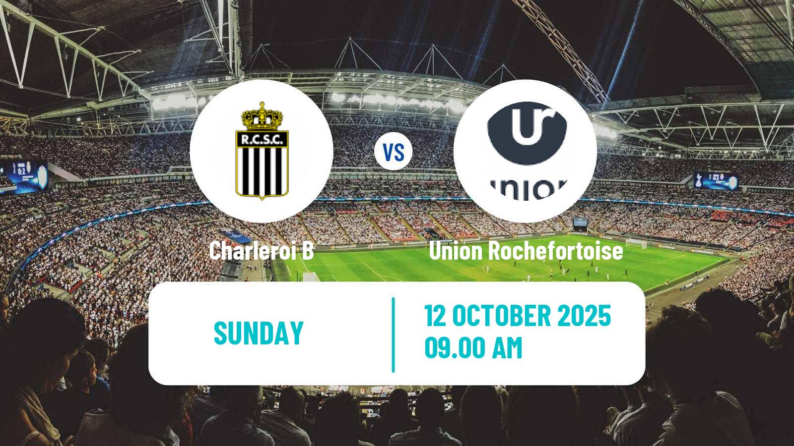 Football Belgian National Division 1 ACFF Charleroi B - Union Rochefortoise
