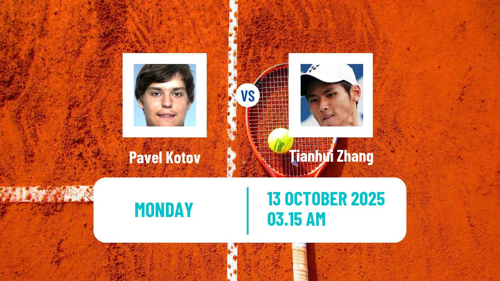 Tennis Shenzhen 4 Challenger Men Pavel Kotov - Tianhui Zhang