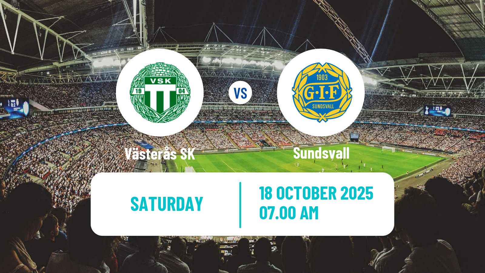Football Swedish Superettan Västerås SK - Sundsvall