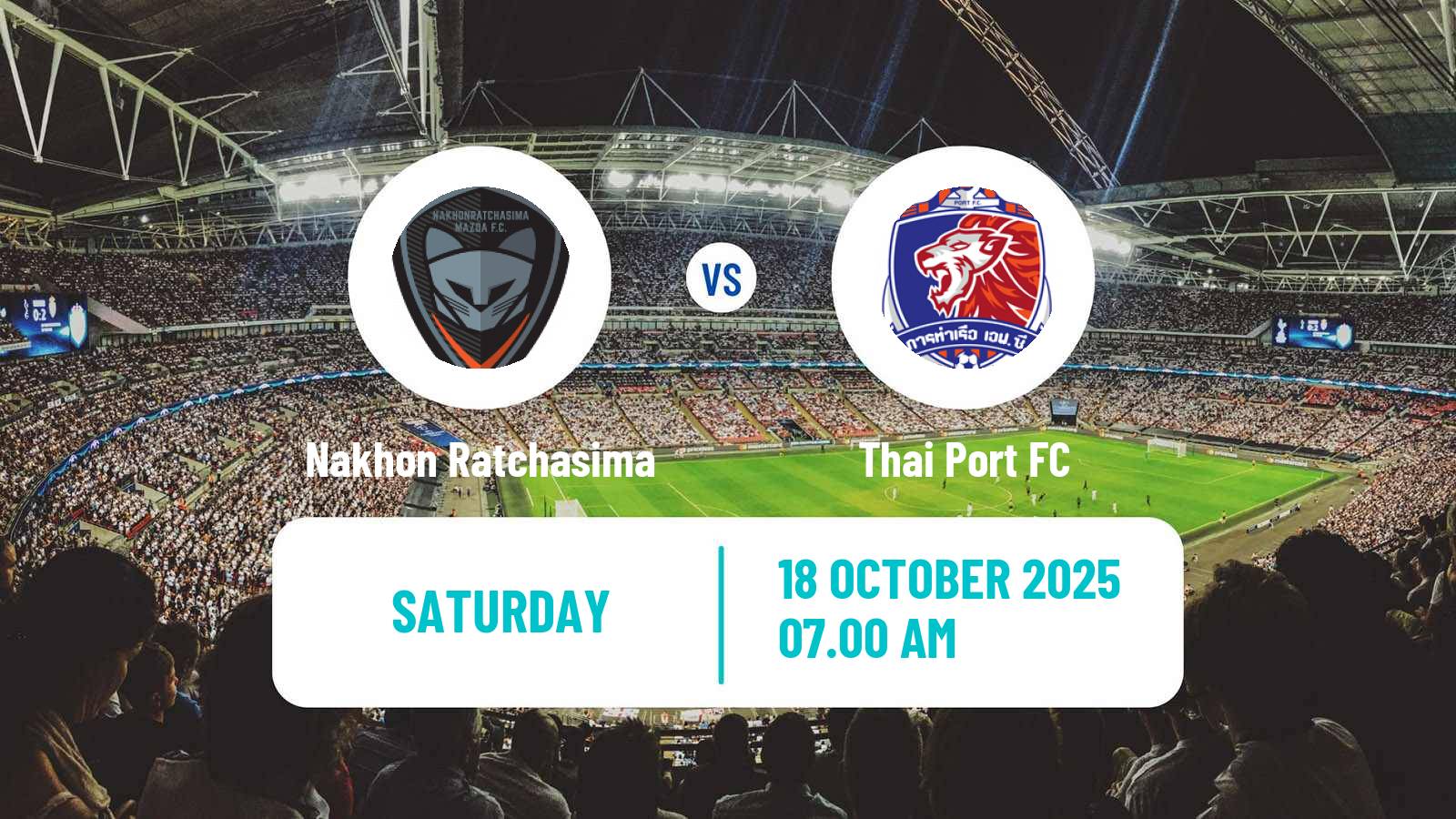 Football Thai League 1 Nakhon Ratchasima - Thai Port