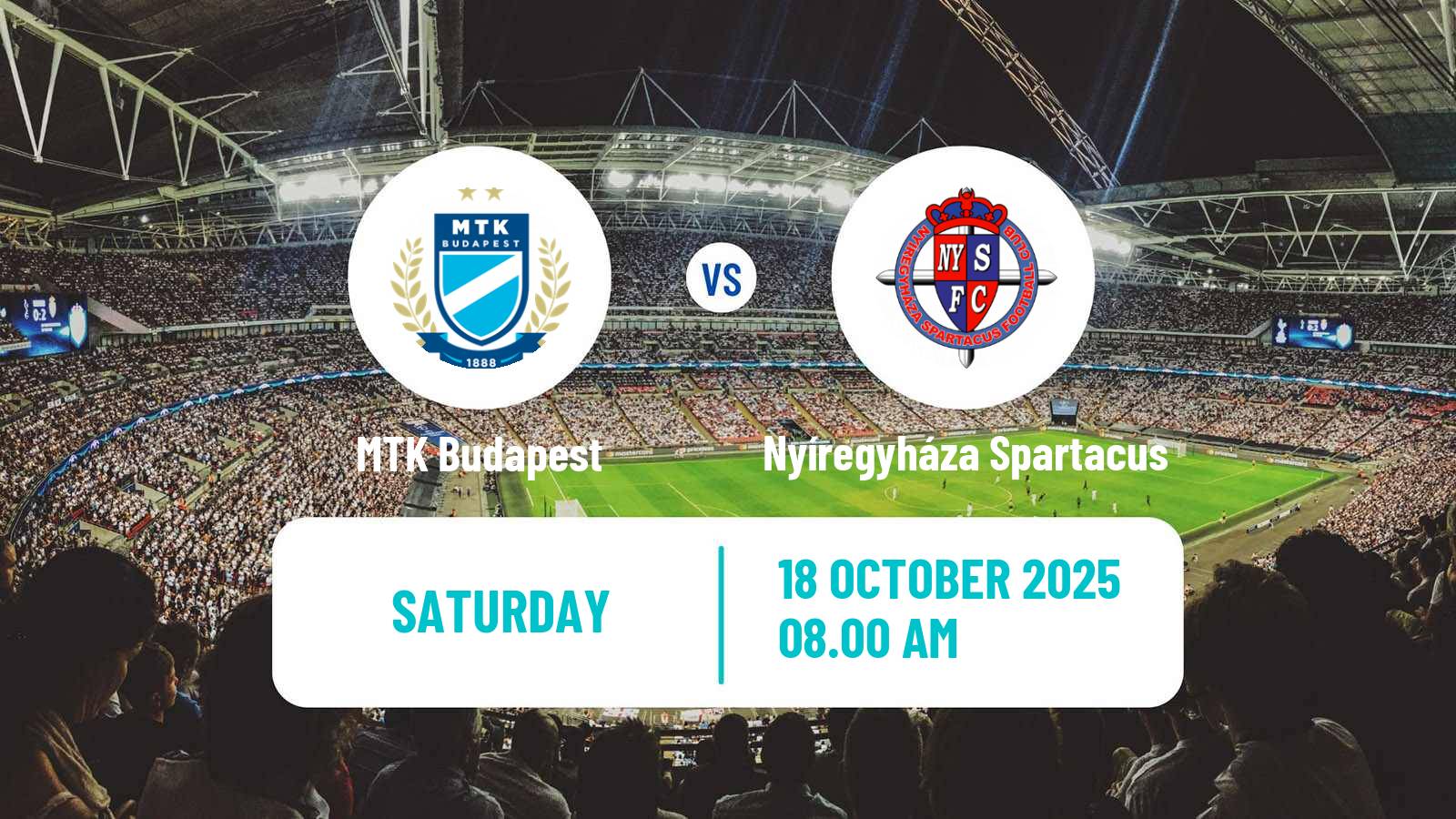 Football Hungarian NB I MTK Budapest - Nyíregyháza Spartacus