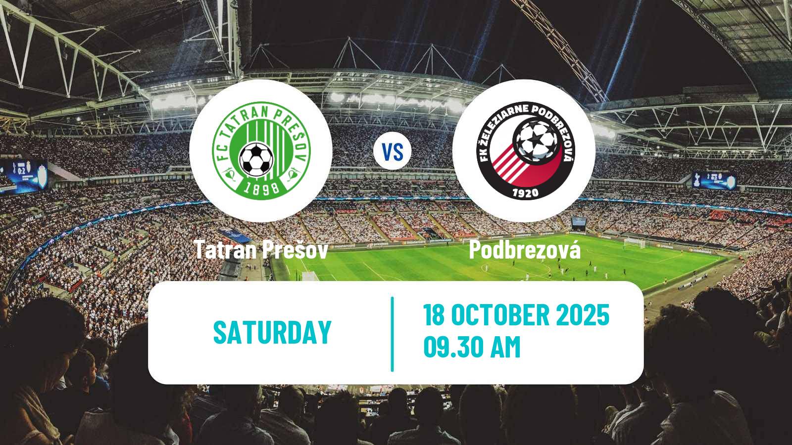 Football Slovak Superliga Tatran Prešov - Podbrezová