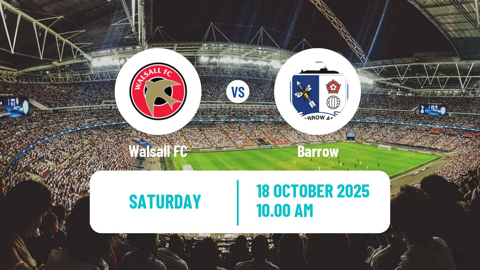 Football English League Two Walsall - Barrow