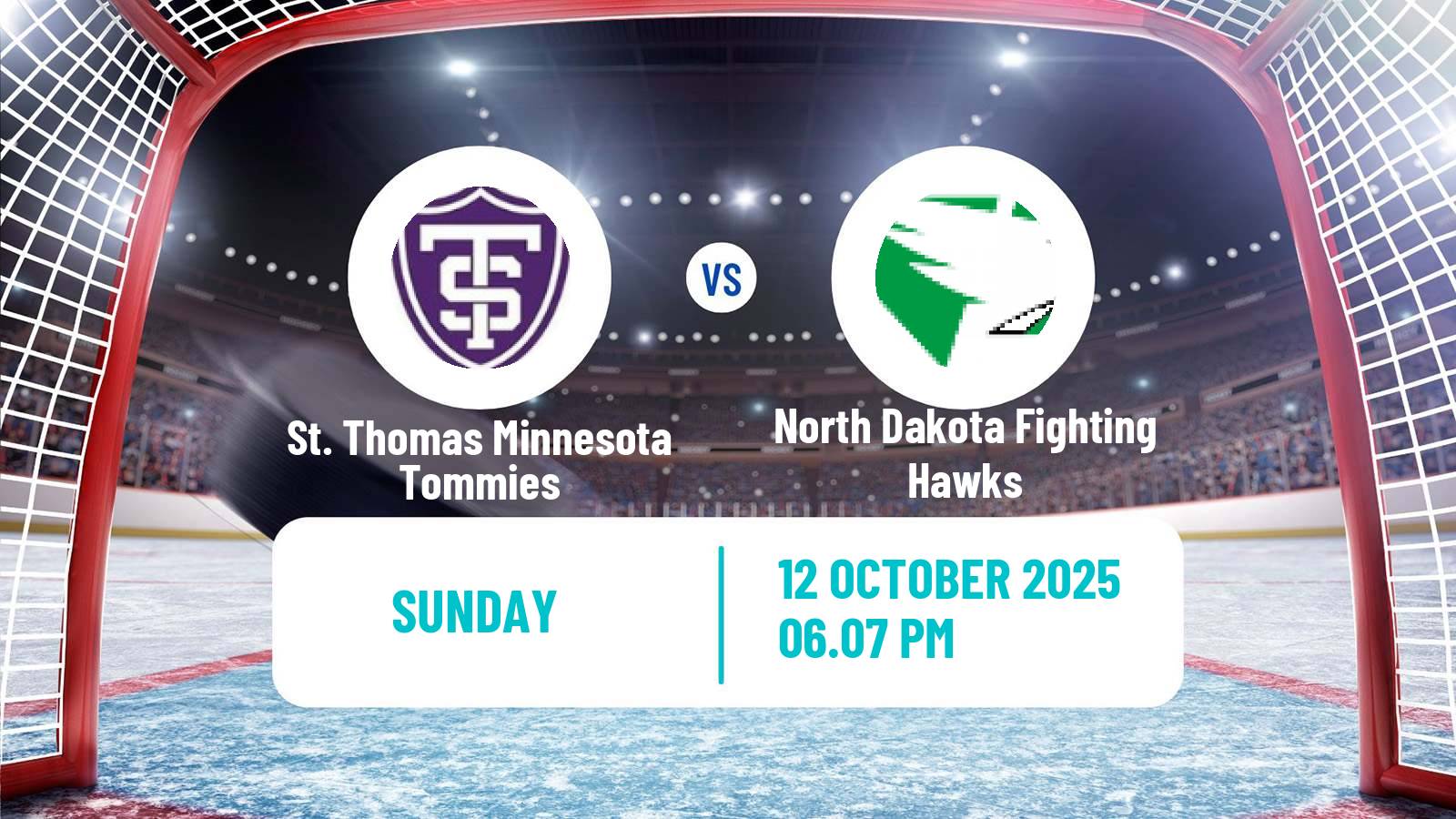 Hockey NCAA Hockey St. Thomas Minnesota Tommies - North Dakota Fighting Hawks