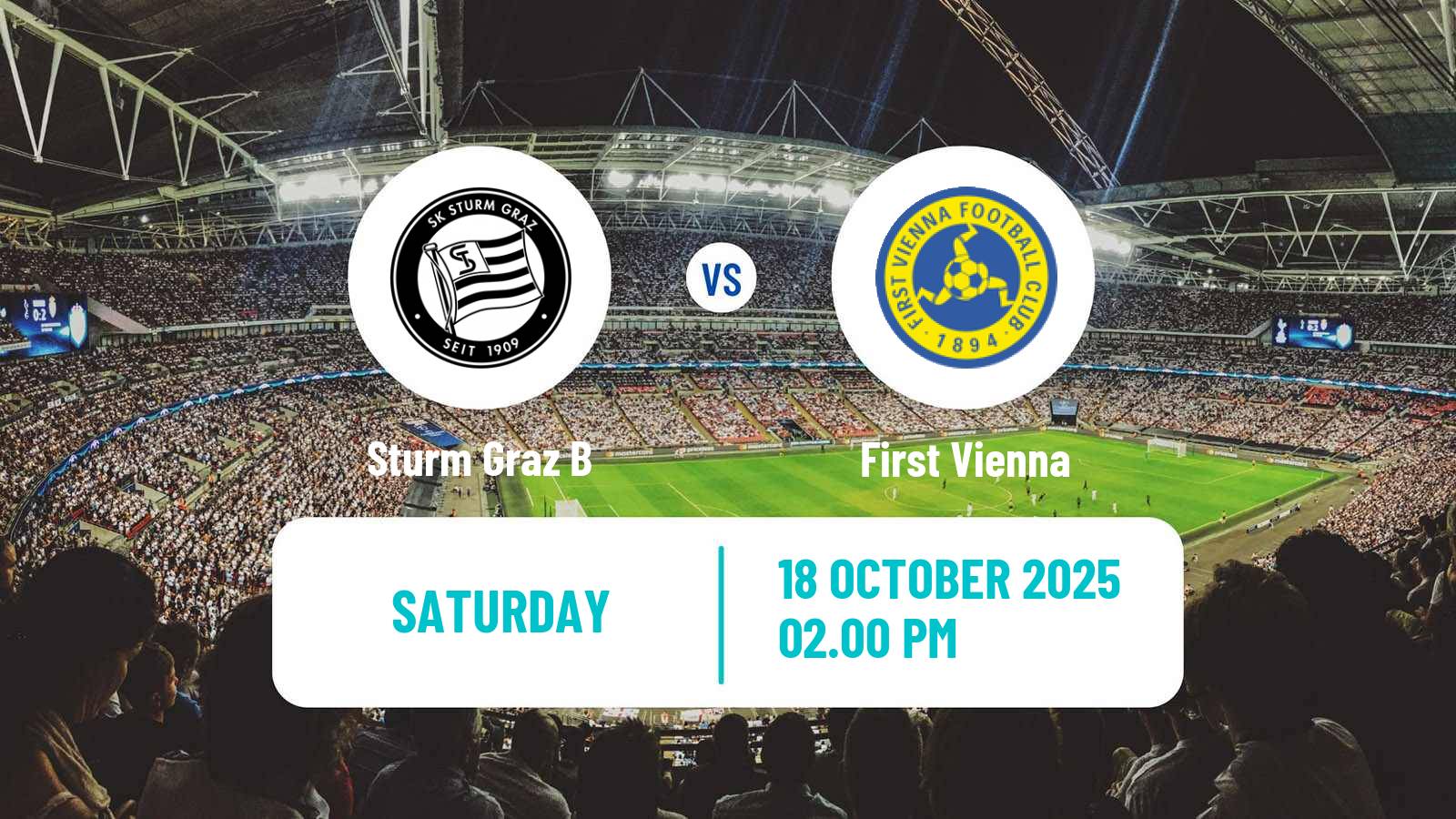 Football Austrian 2 Liga Sturm Graz B - First Vienna
