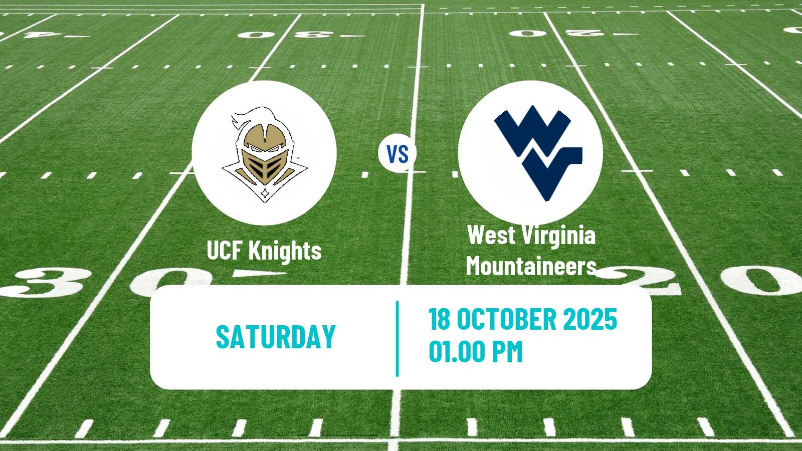 American football NCAA College Football UCF Knights - West Virginia Mountaineers