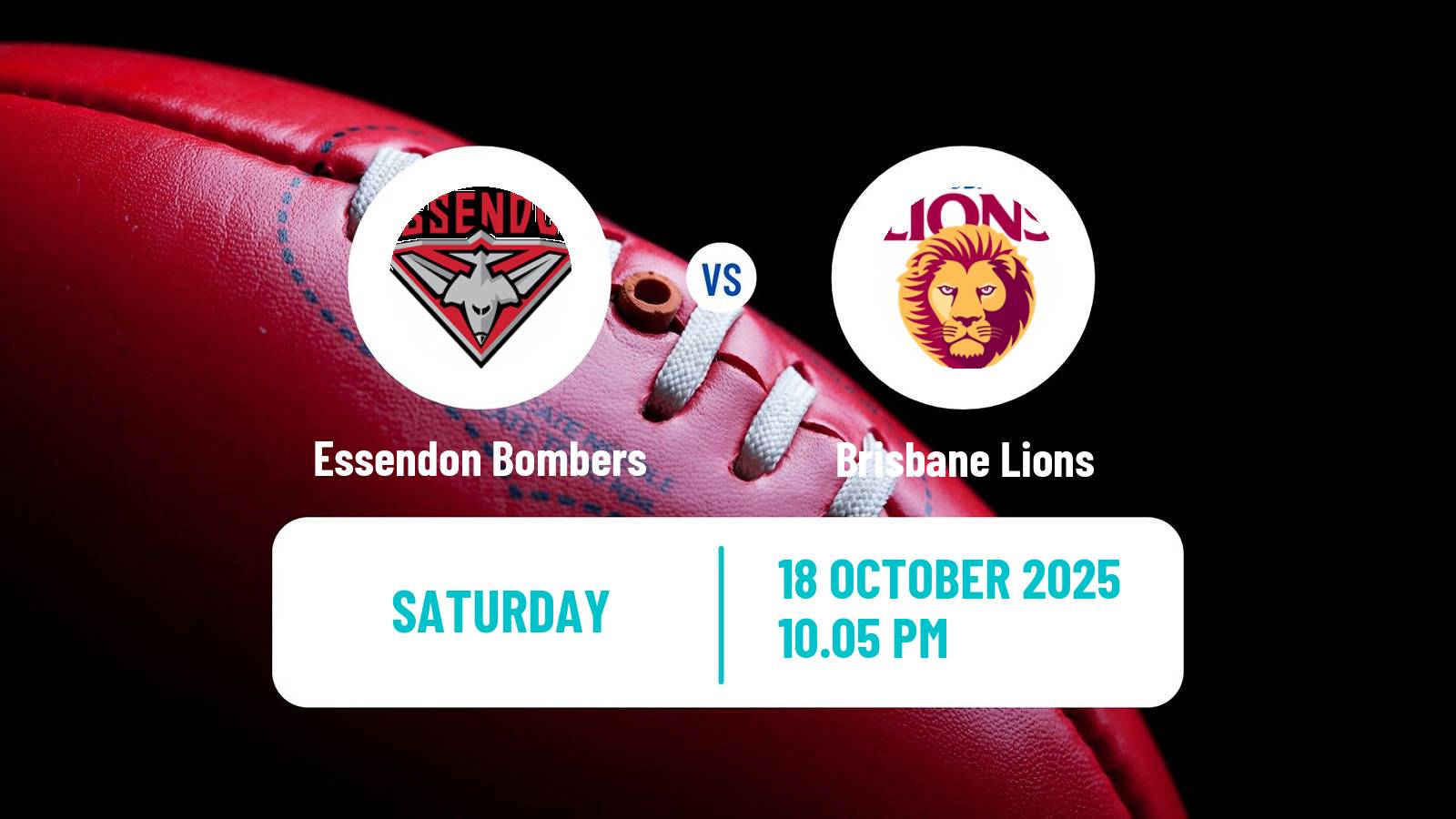 Aussie rules AFL Women Essendon Bombers - Brisbane Lions