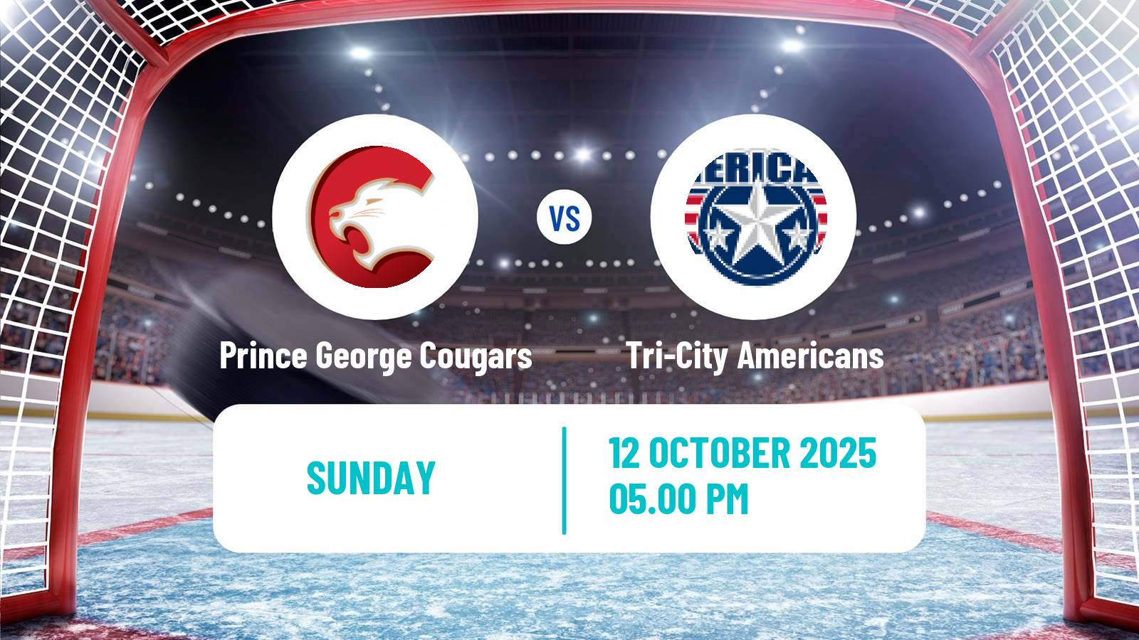 Hockey WHL Prince George Cougars - Tri-City Americans