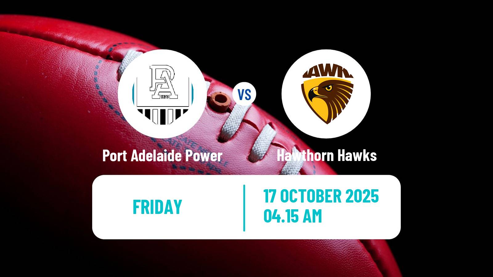 Aussie rules AFL Women Port Adelaide Power - Hawthorn Hawks
