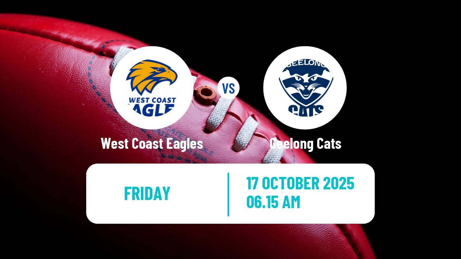 Aussie rules AFL Women West Coast Eagles - Geelong Cats