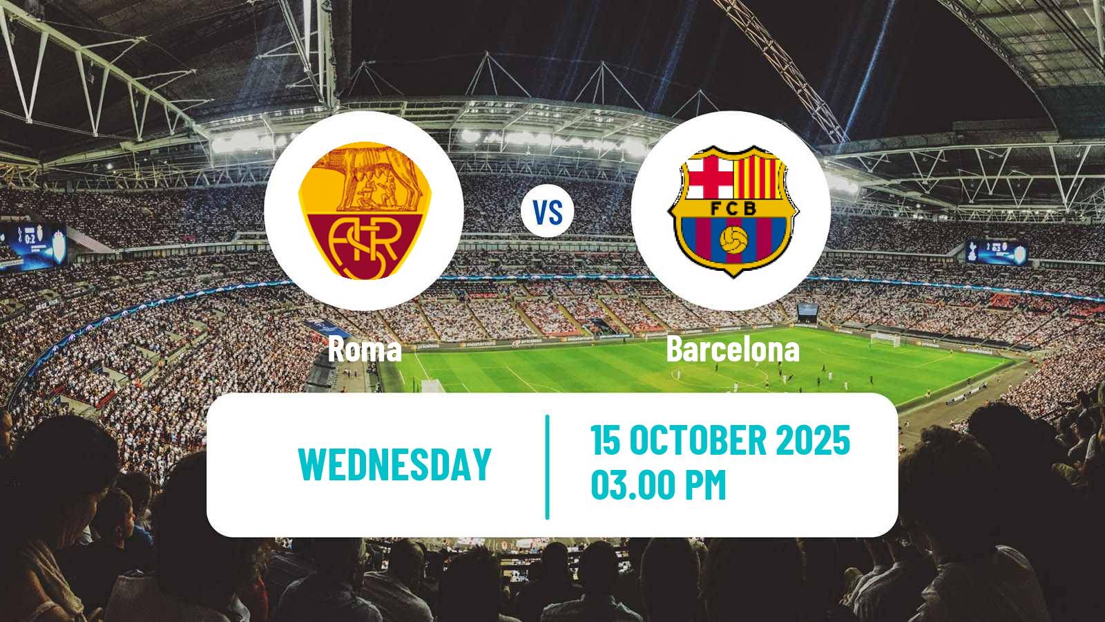 Football UEFA Champions League Women Roma - Barcelona Football UEFA Champions League Women Roma - Barcelona