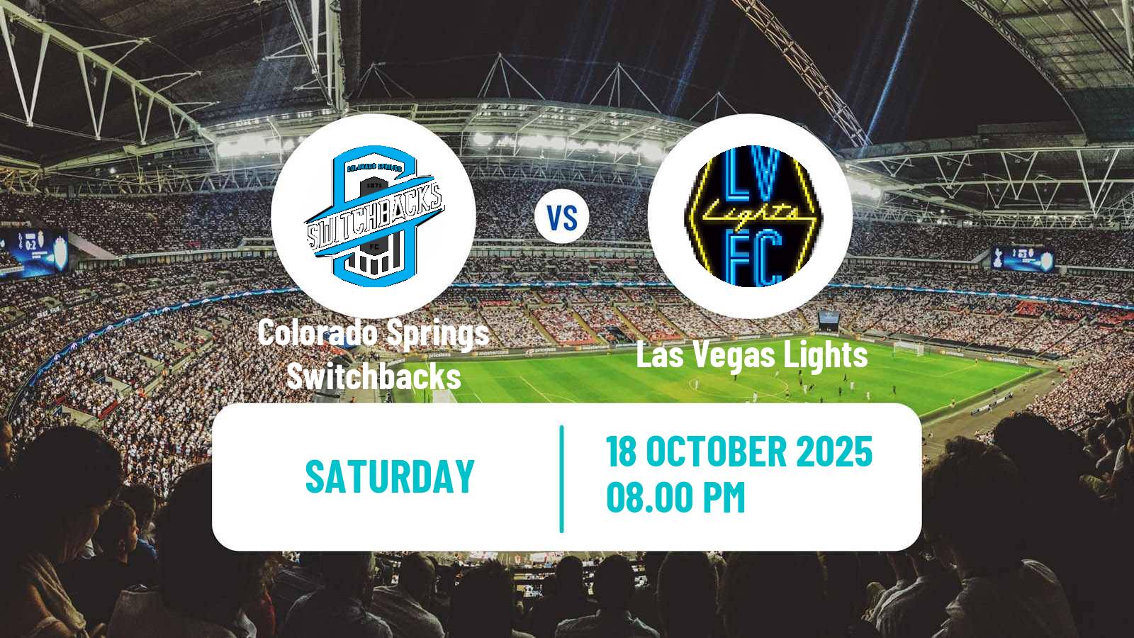 Football USL Championship Colorado Springs Switchbacks - Las Vegas Lights