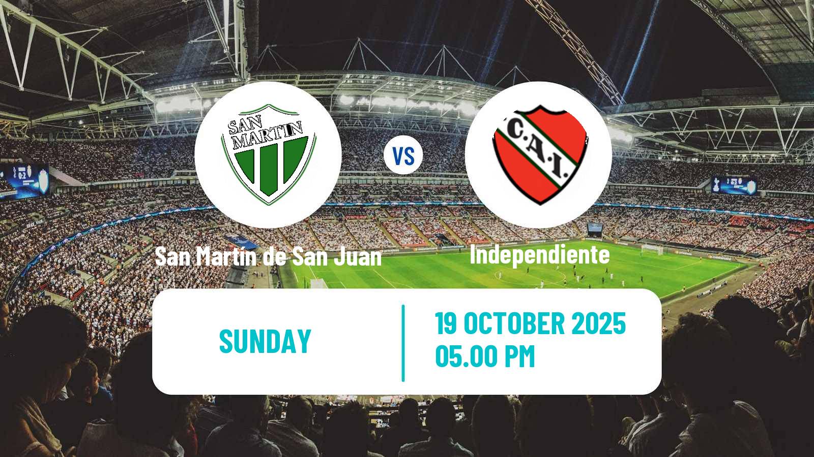 Football Argentinian Liga Profesional San Martín de San Juan - Independiente