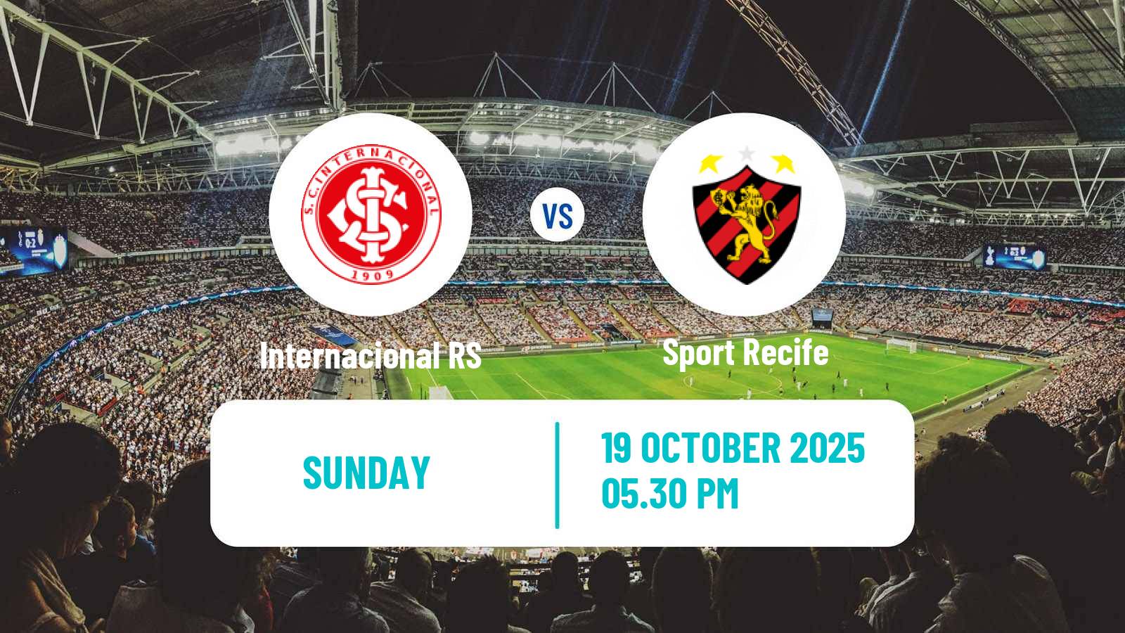 Football Brazilian Serie A Internacional RS - Sport Recife