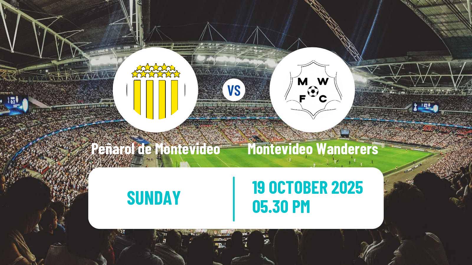 Football Uruguayan Primera Division Peñarol de Montevideo - Montevideo Wanderers