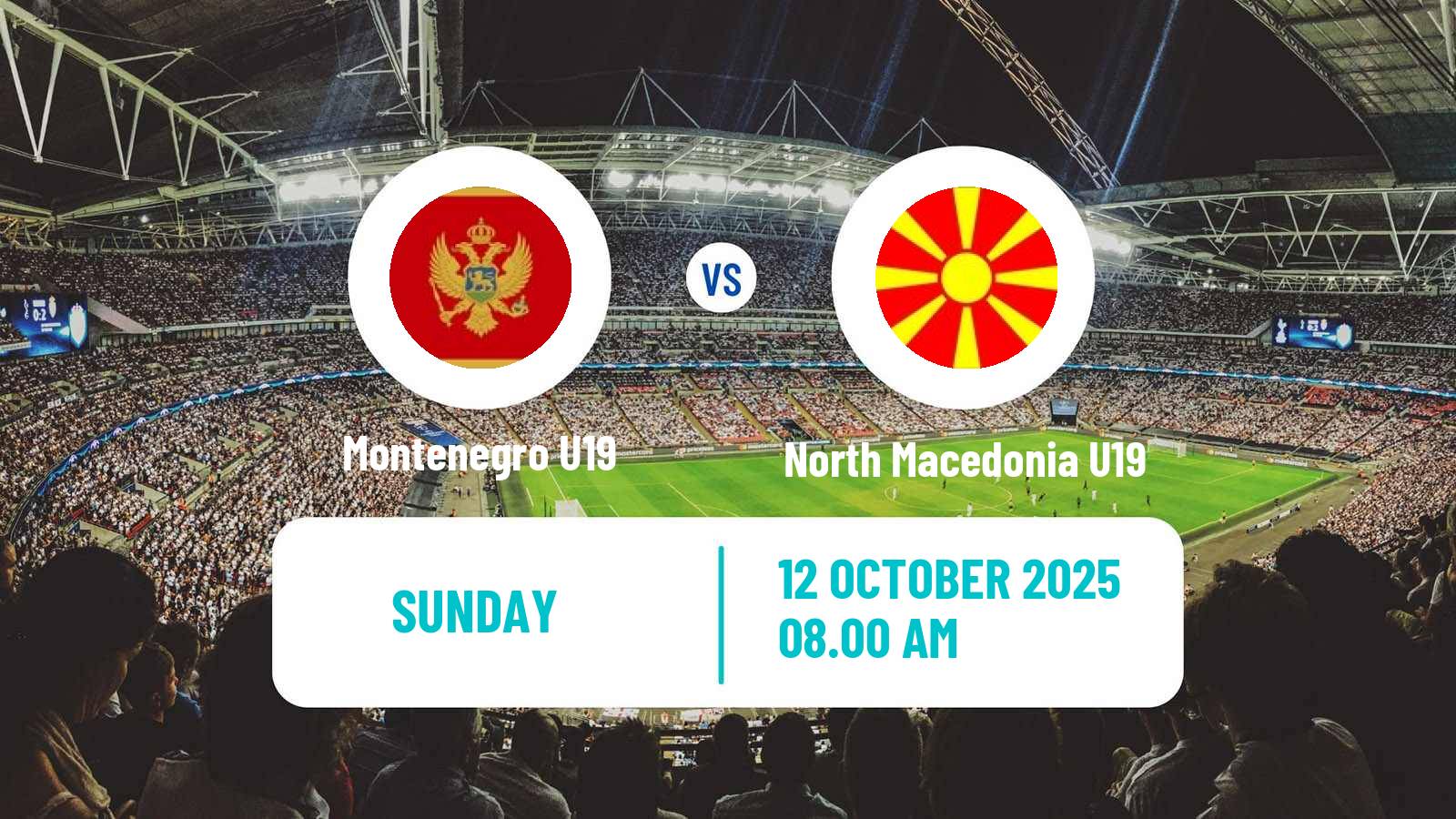 Football Friendly Montenegro U19 - North Macedonia U19