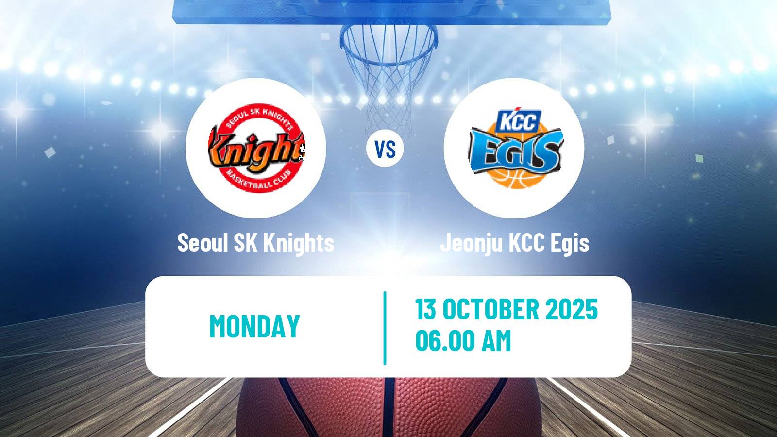 Basketball KBL Seoul SK Knights - Jeonju KCC Egis