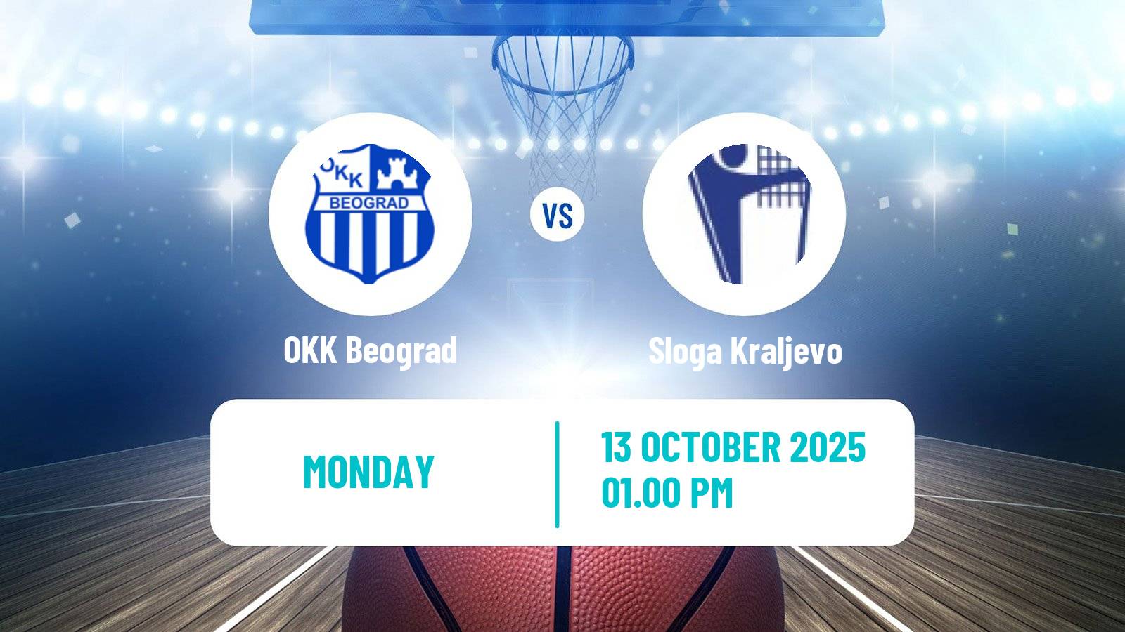 Basketball Serbian First League Basketball OKK Beograd - Sloga Kraljevo