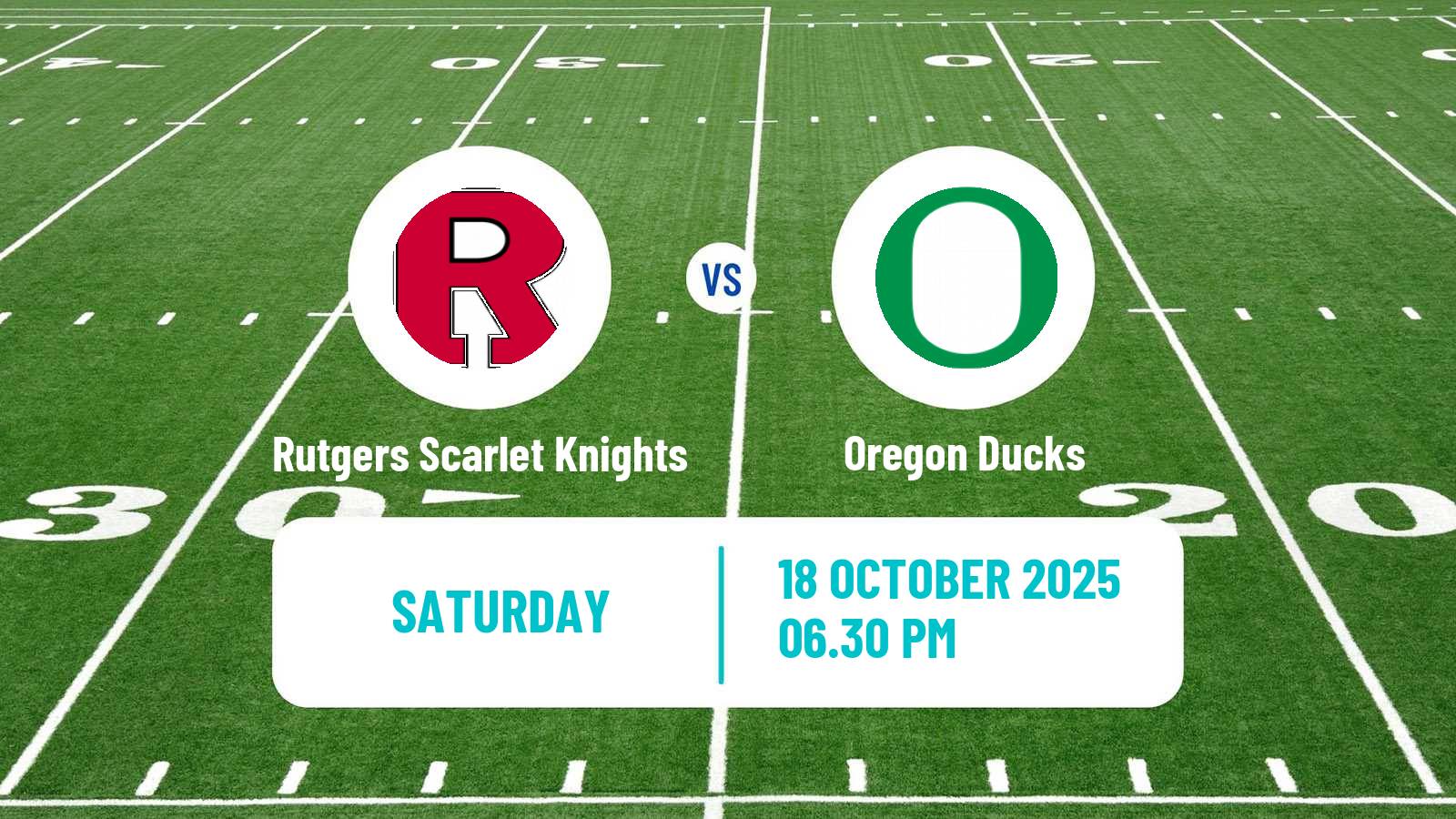 American football NCAA College Football Rutgers Scarlet Knights - Oregon Ducks