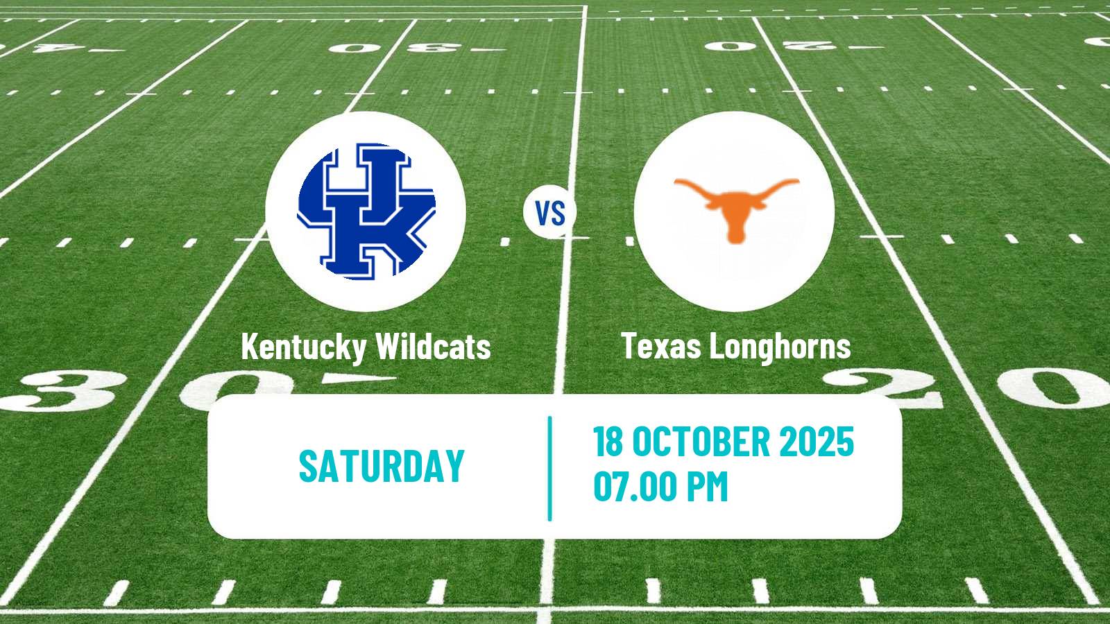 American football NCAA College Football Kentucky Wildcats - Texas Longhorns