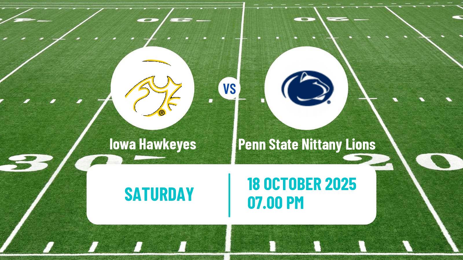 American football NCAA College Football Iowa Hawkeyes - Penn State Nittany Lions