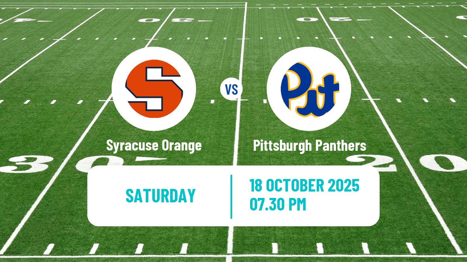 American football NCAA College Football Syracuse Orange - Pittsburgh Panthers