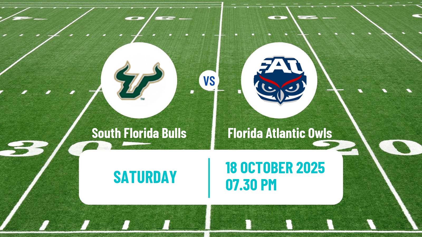 American football NCAA College Football South Florida Bulls - Florida Atlantic Owls