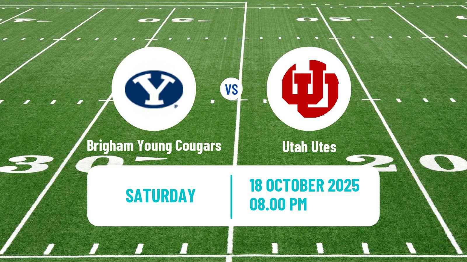 American football NCAA College Football Brigham Young Cougars - Utah Utes