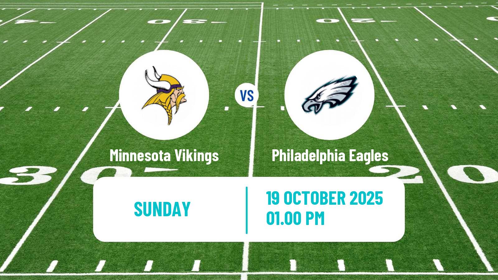 American football NFL Minnesota Vikings - Philadelphia Eagles