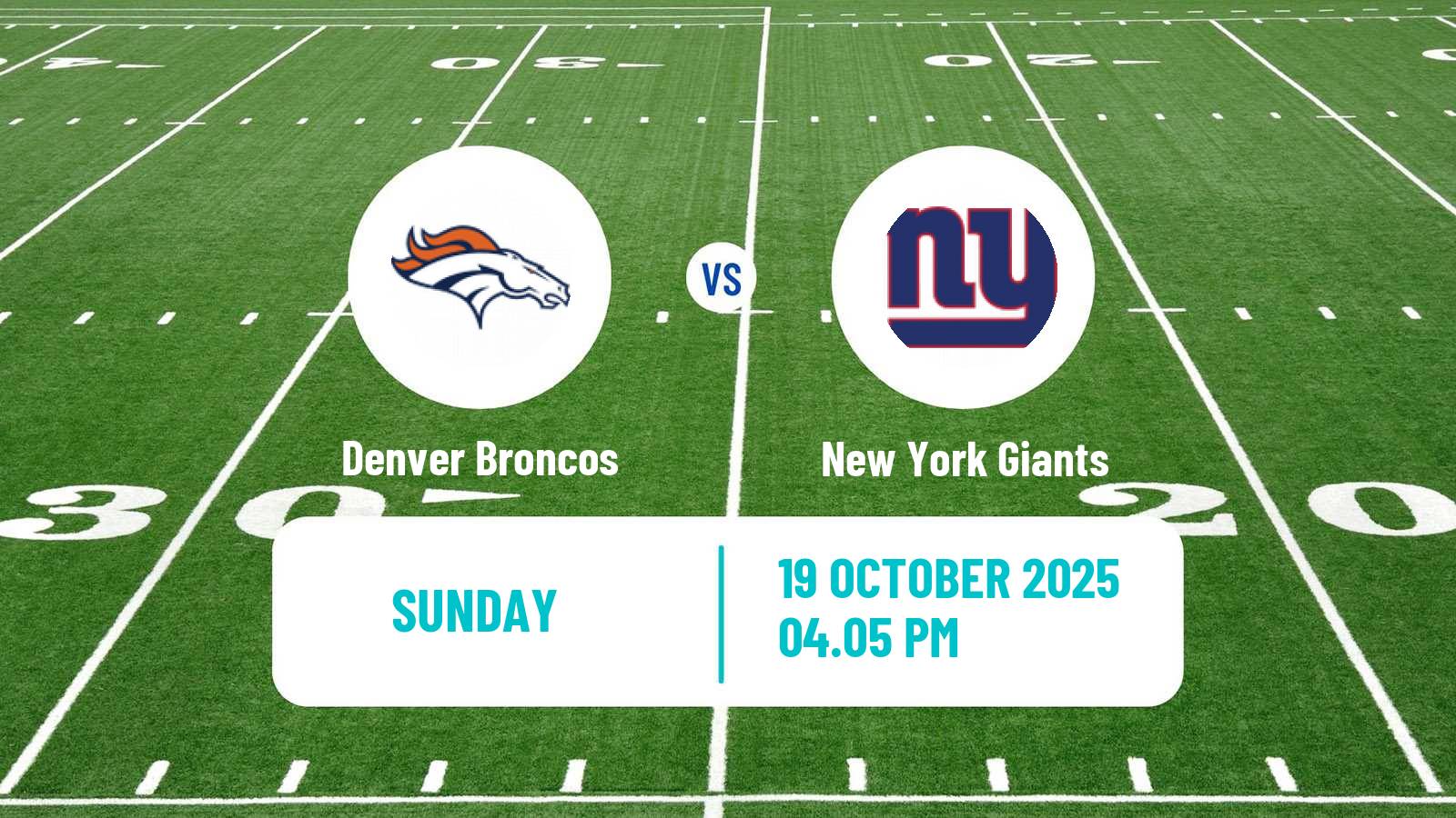 American football NFL Denver Broncos - New York Giants