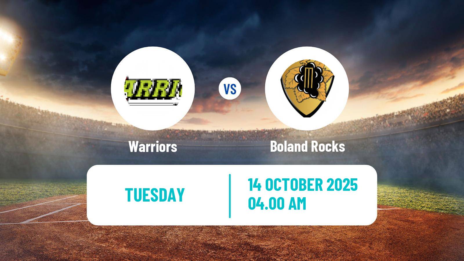 Cricket CSA 4-Day Franchise Series Warriors - Boland Rocks
