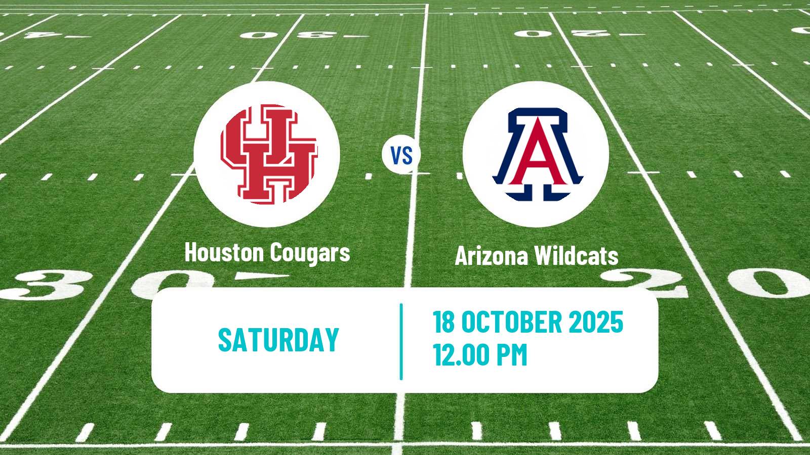 American football NCAA College Football Houston Cougars - Arizona Wildcats