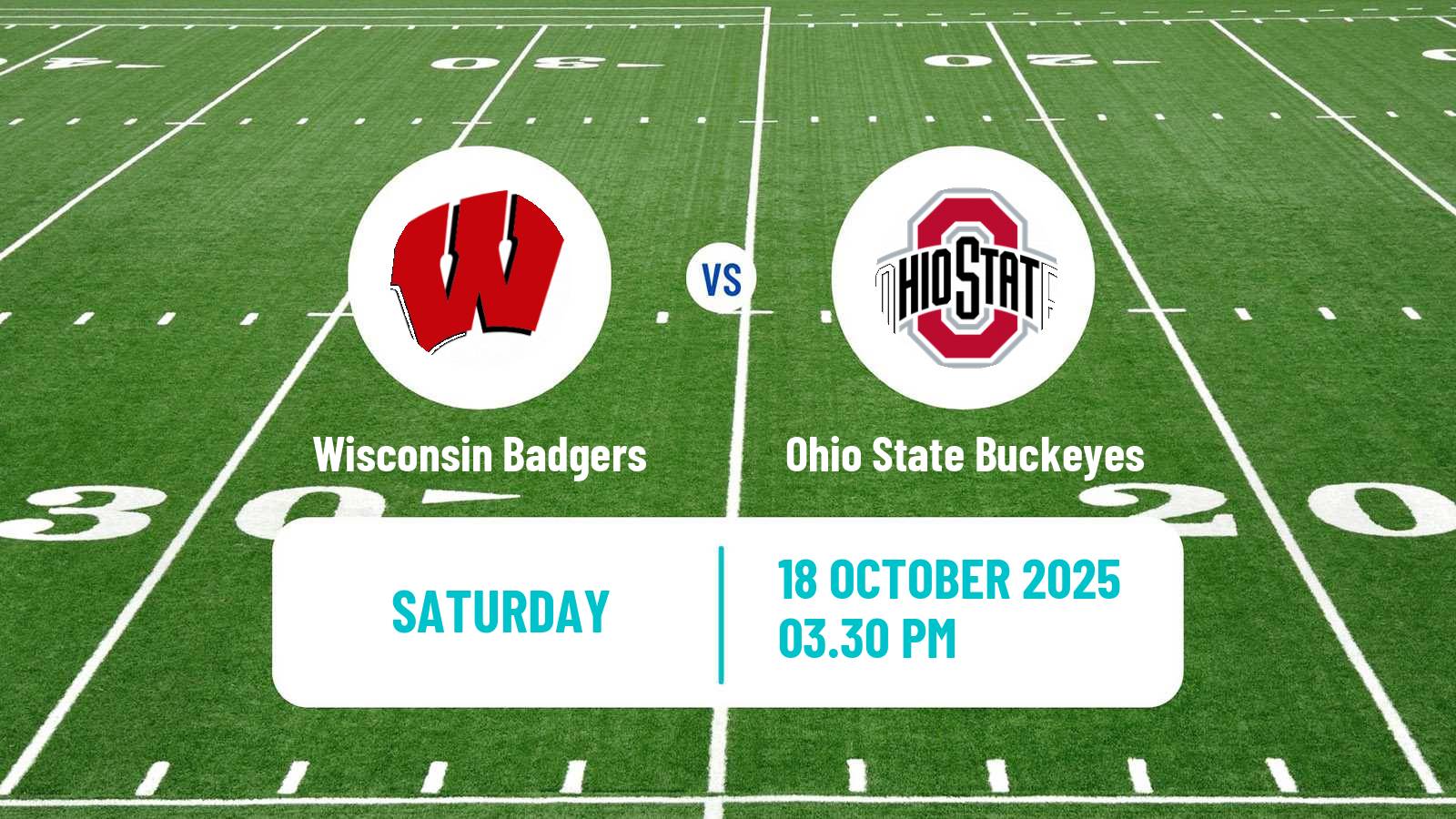 American football NCAA College Football Wisconsin Badgers - Ohio State Buckeyes