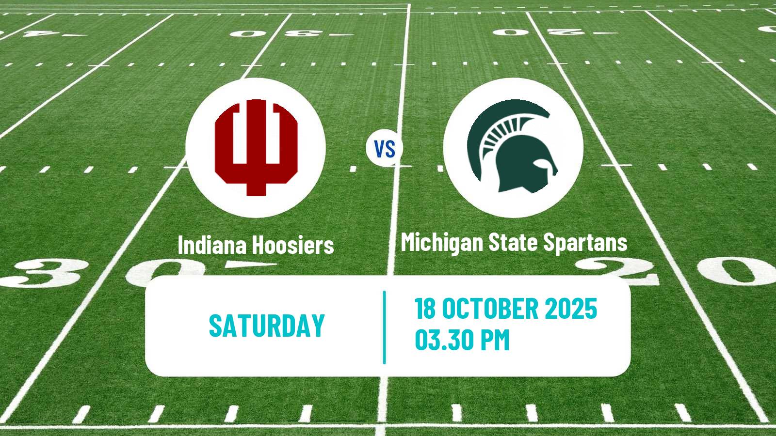 American football NCAA College Football Indiana Hoosiers - Michigan State Spartans