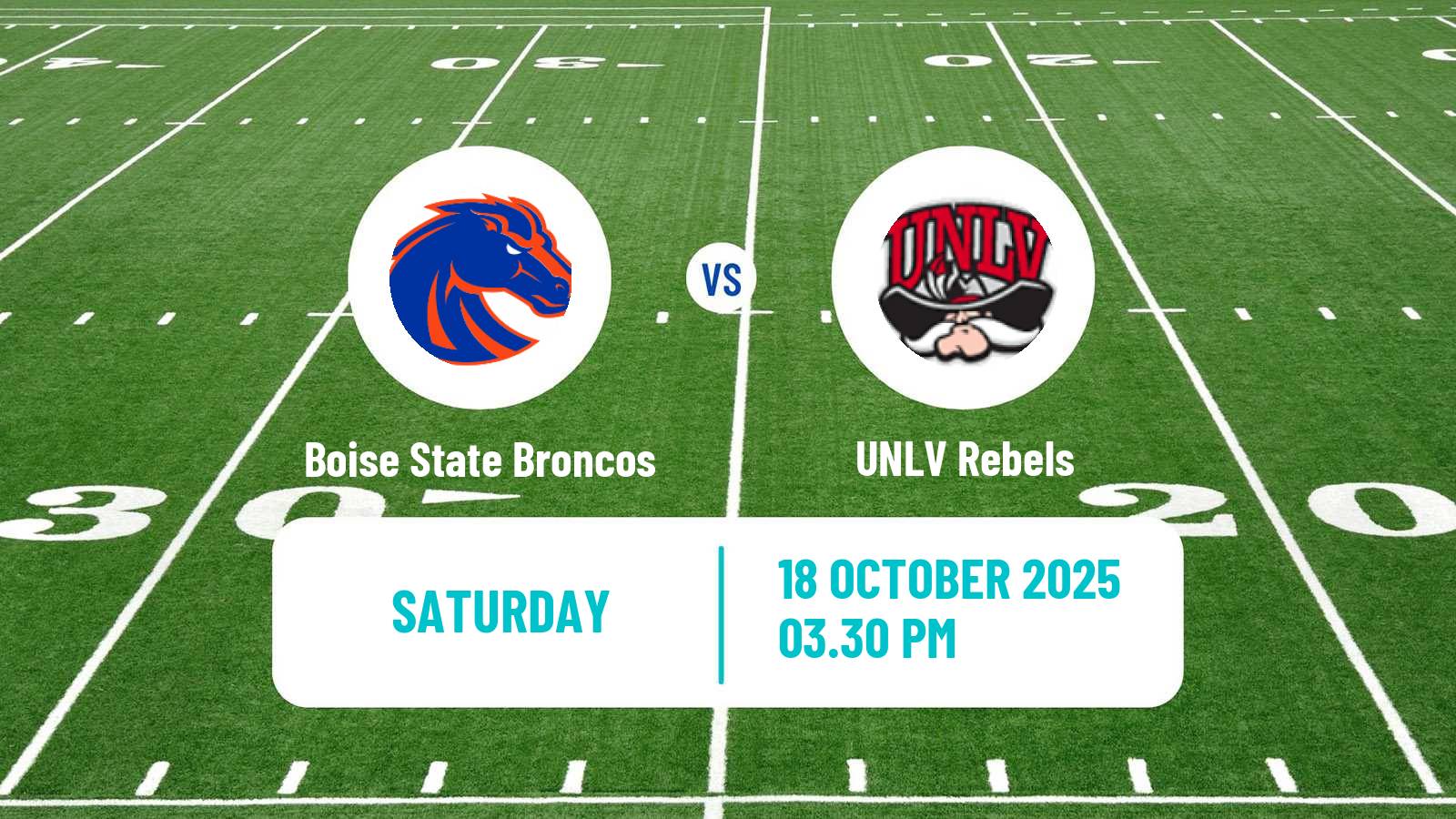 American football NCAA College Football Boise State Broncos - UNLV Rebels