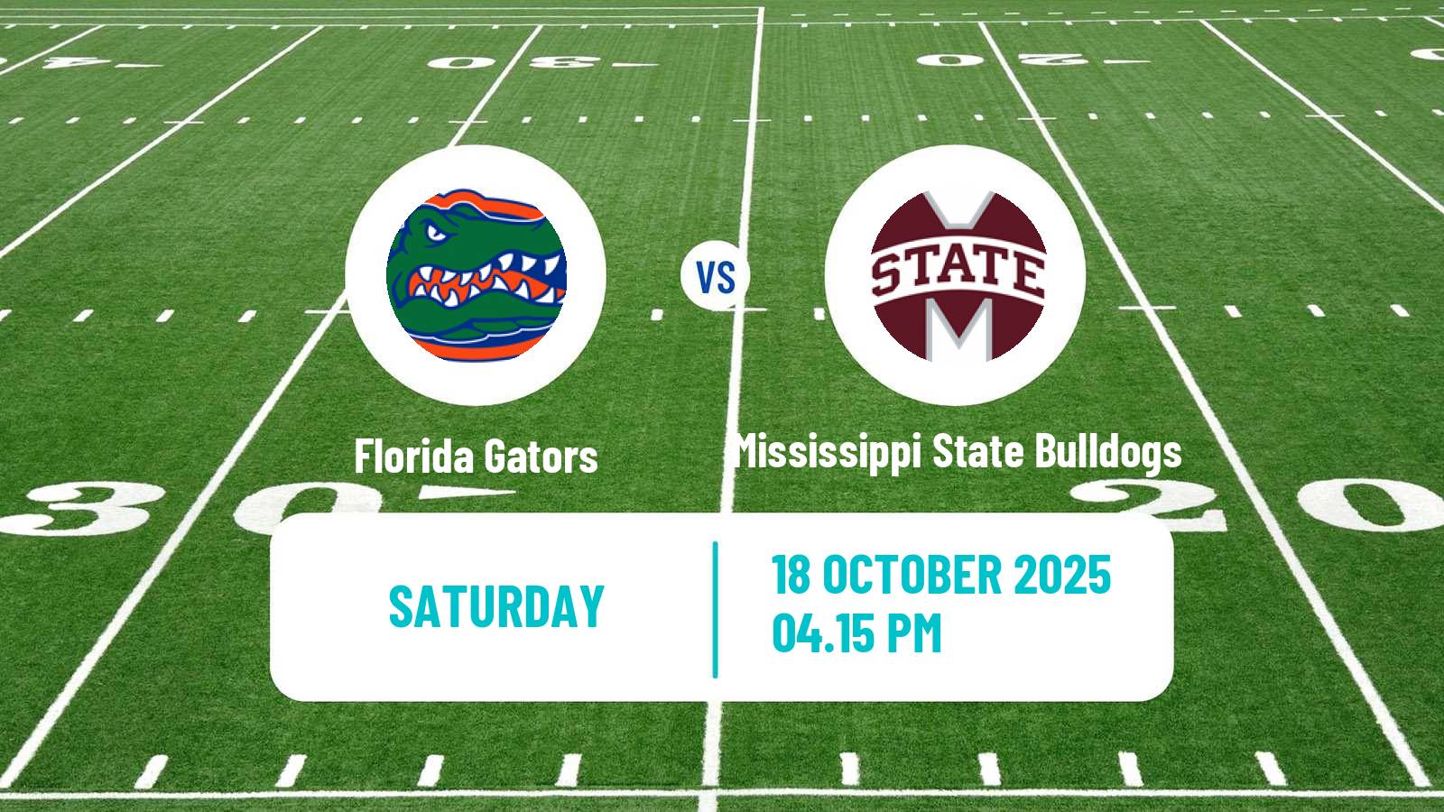 American football NCAA College Football Florida Gators - Mississippi State Bulldogs