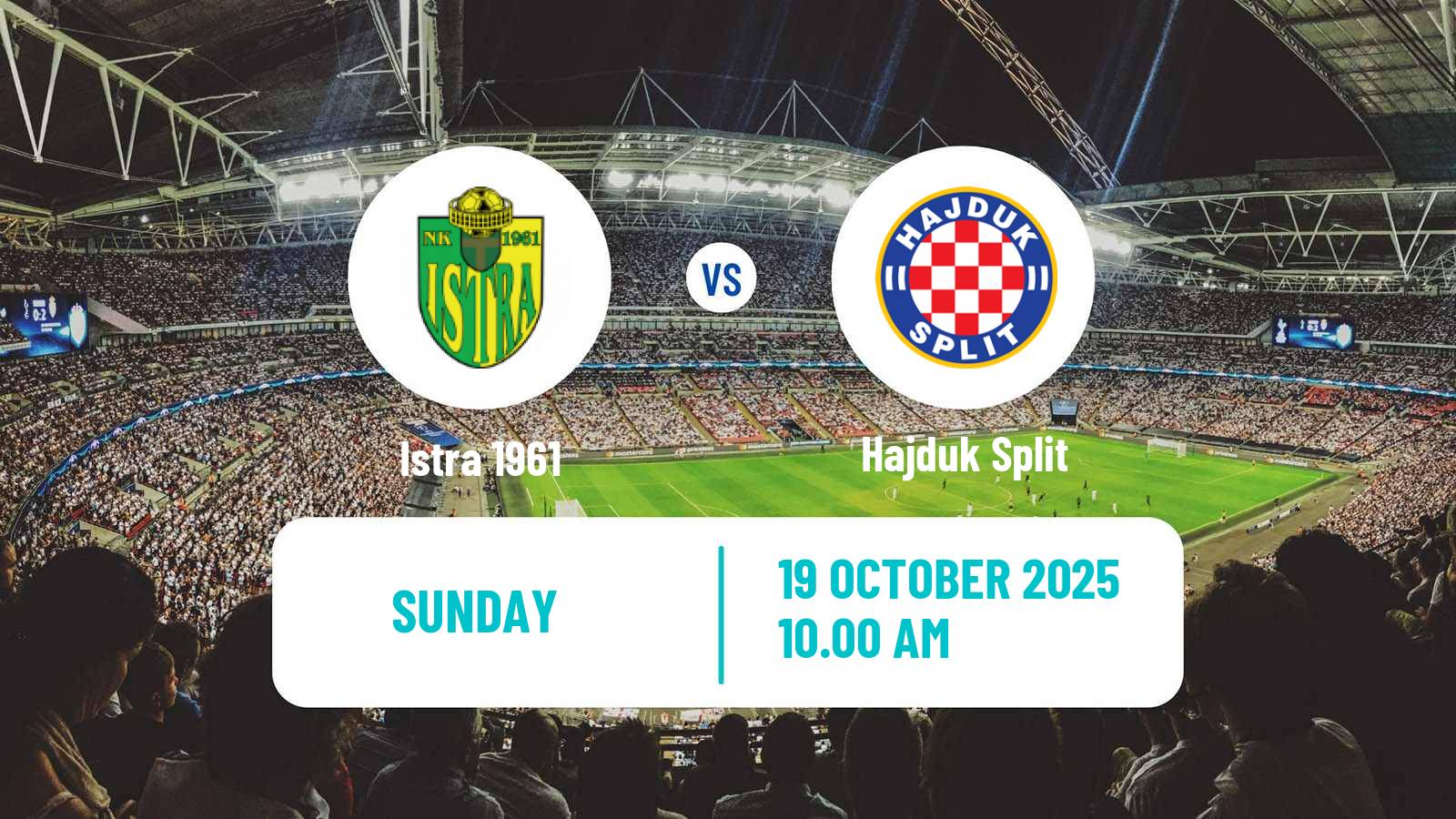 Football Croatian HNL Istra 1961 - Hajduk Split