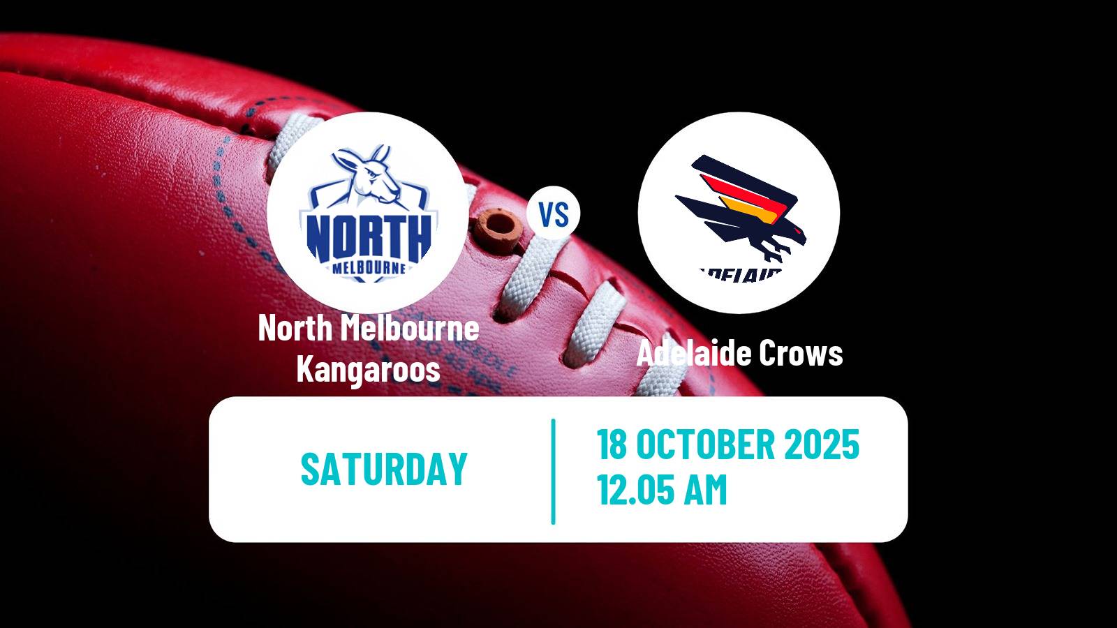 Aussie rules AFL Women North Melbourne Kangaroos - Adelaide Crows