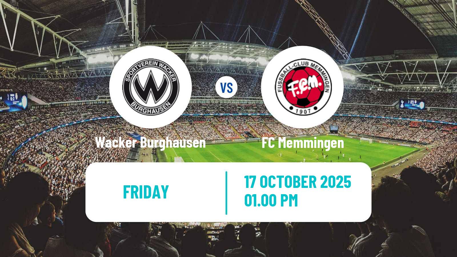 Football German Regionalliga Bayern Wacker Burghausen - Memmingen