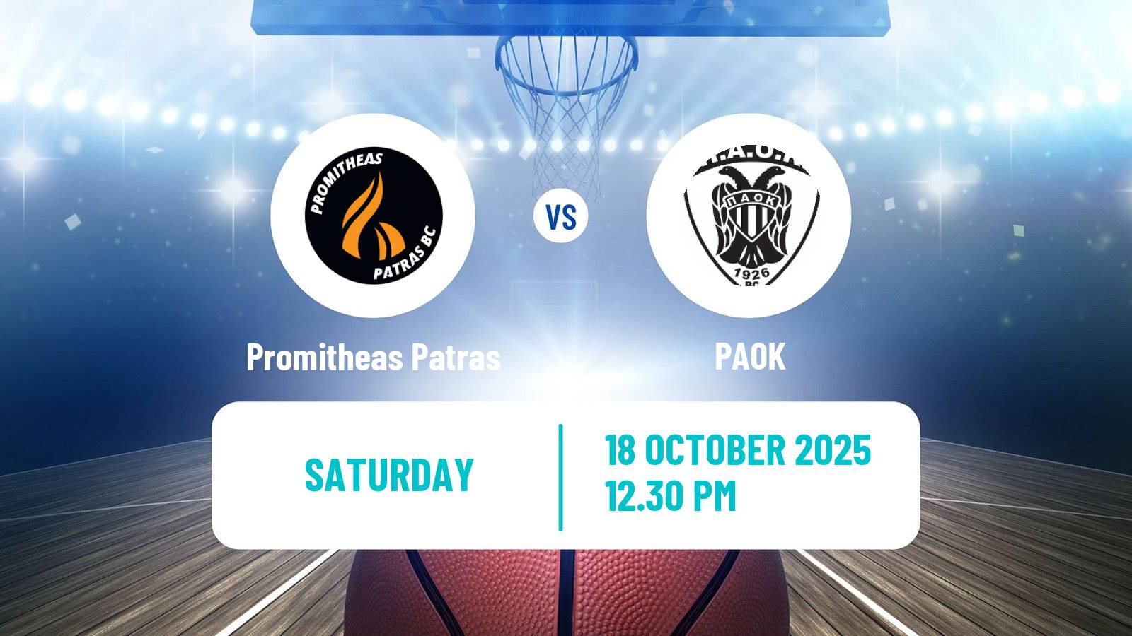 Basketball Greek Basket League A1 Promitheas Patras - PAOK