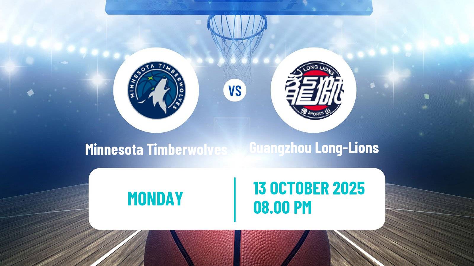 Basketball Club Friendly Basketball Minnesota Timberwolves - Guangzhou Long-Lions