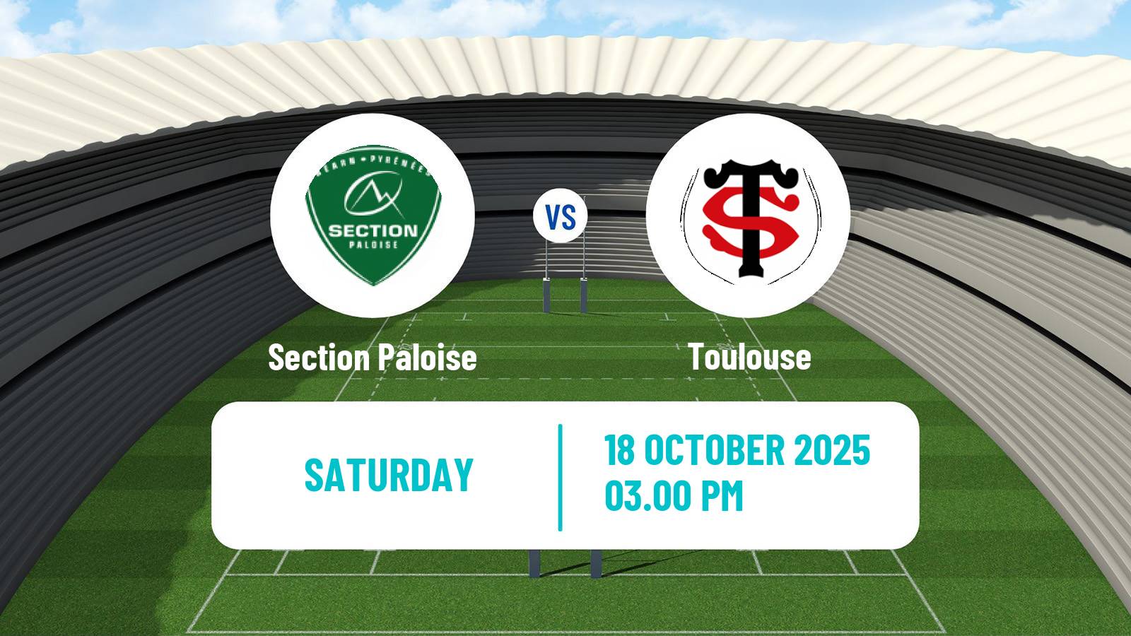 Rugby union French Top 14 Section Paloise - Toulouse