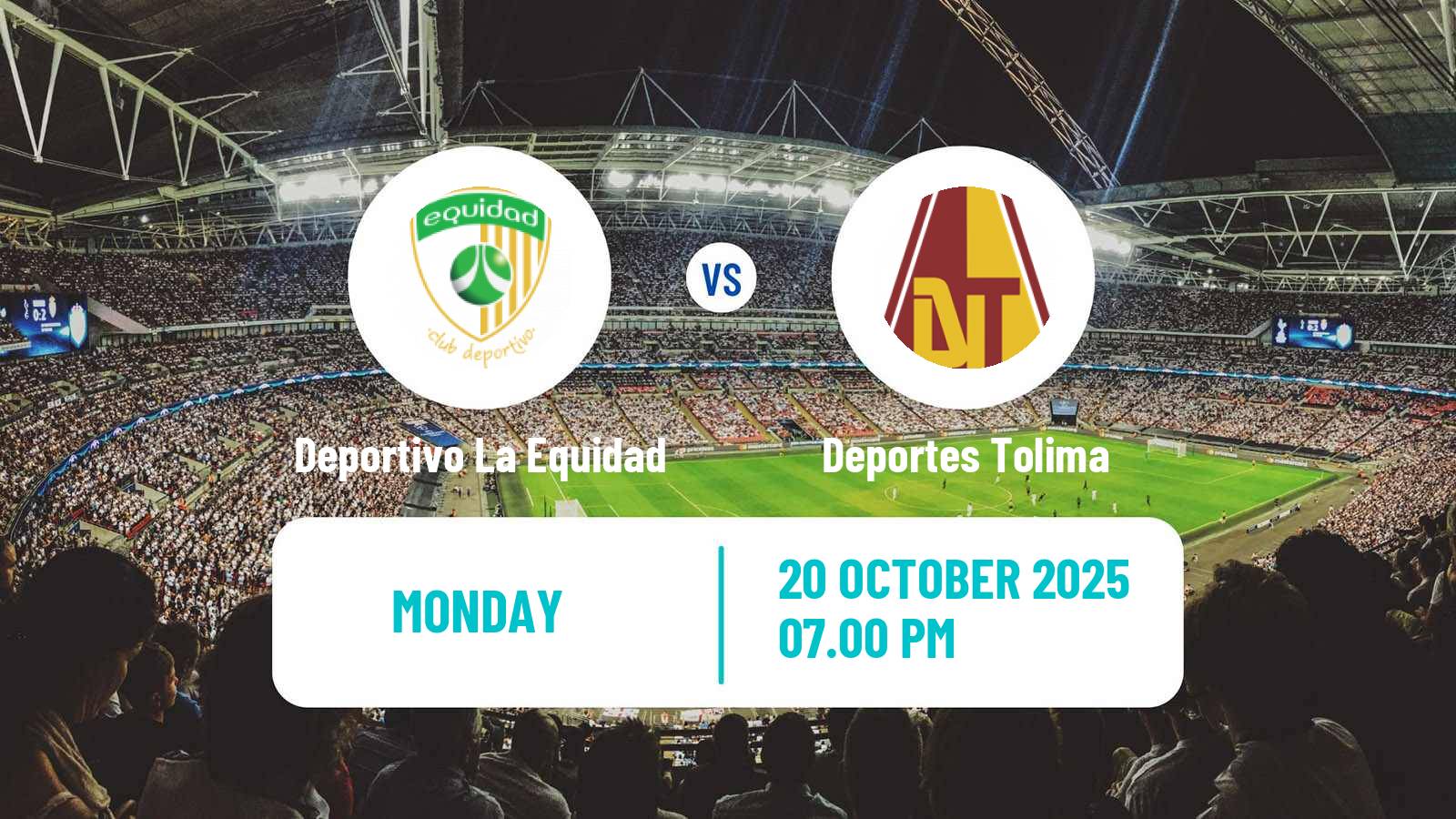 Football Colombian Primera A Deportivo La Equidad - Deportes Tolima