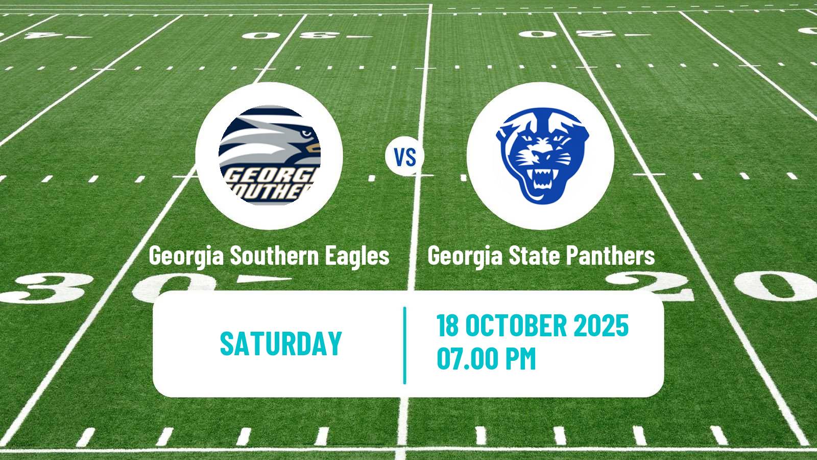 American football NCAA College Football Georgia Southern Eagles - Georgia State Panthers