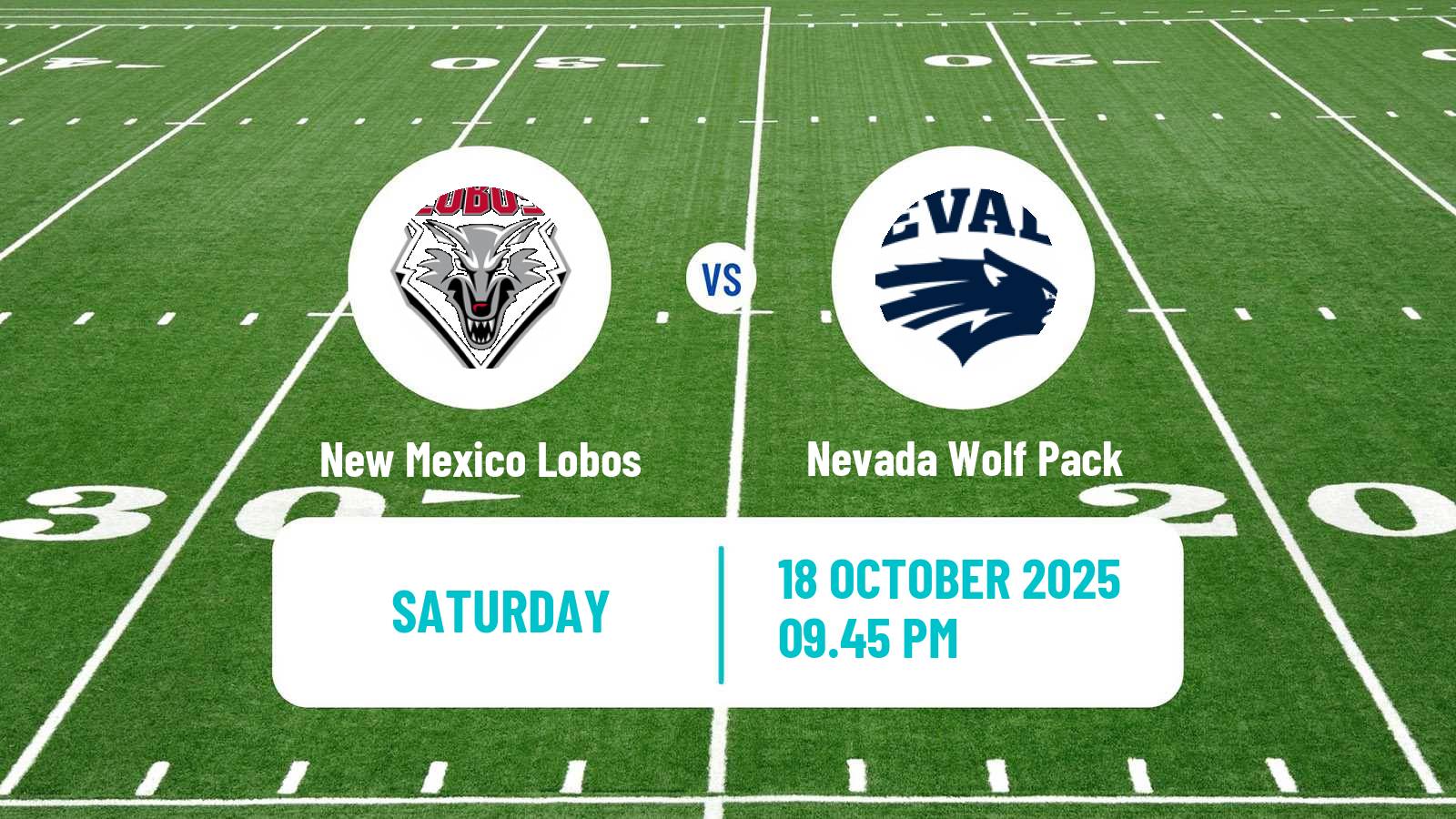 American football NCAA College Football New Mexico Lobos - Nevada Wolf Pack