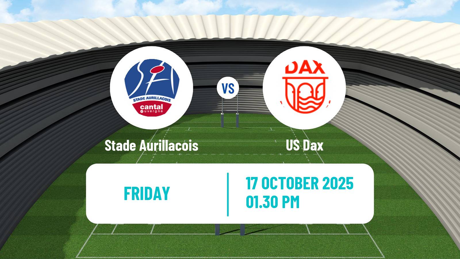Rugby union French Pro D2 Stade Aurillacois - US Dax