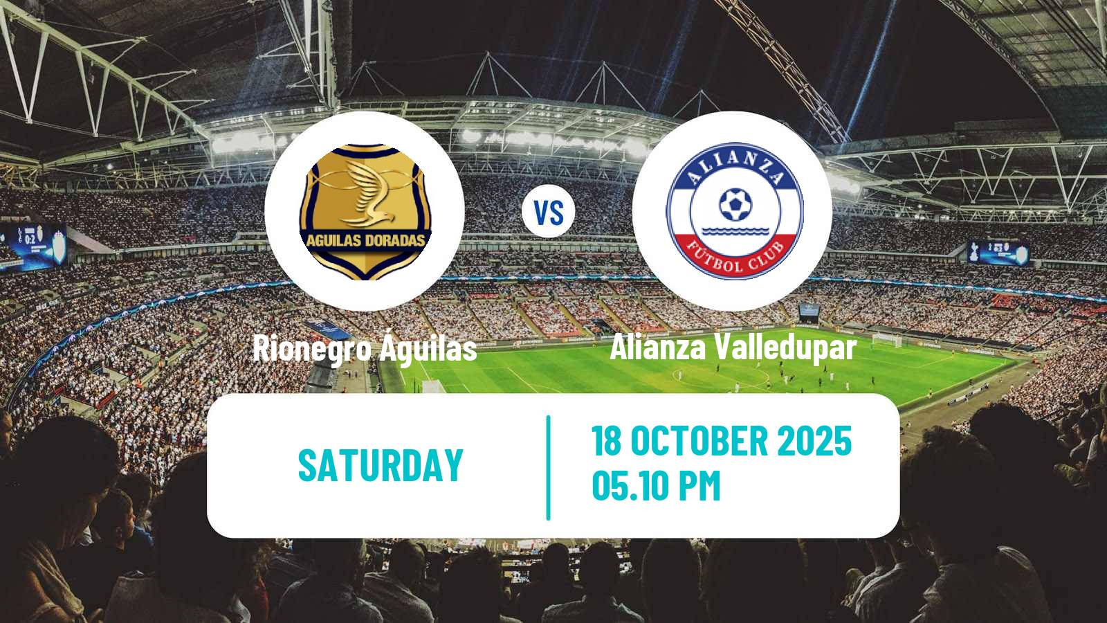 Football Colombian Primera A Rionegro Águilas - Alianza Valledupar