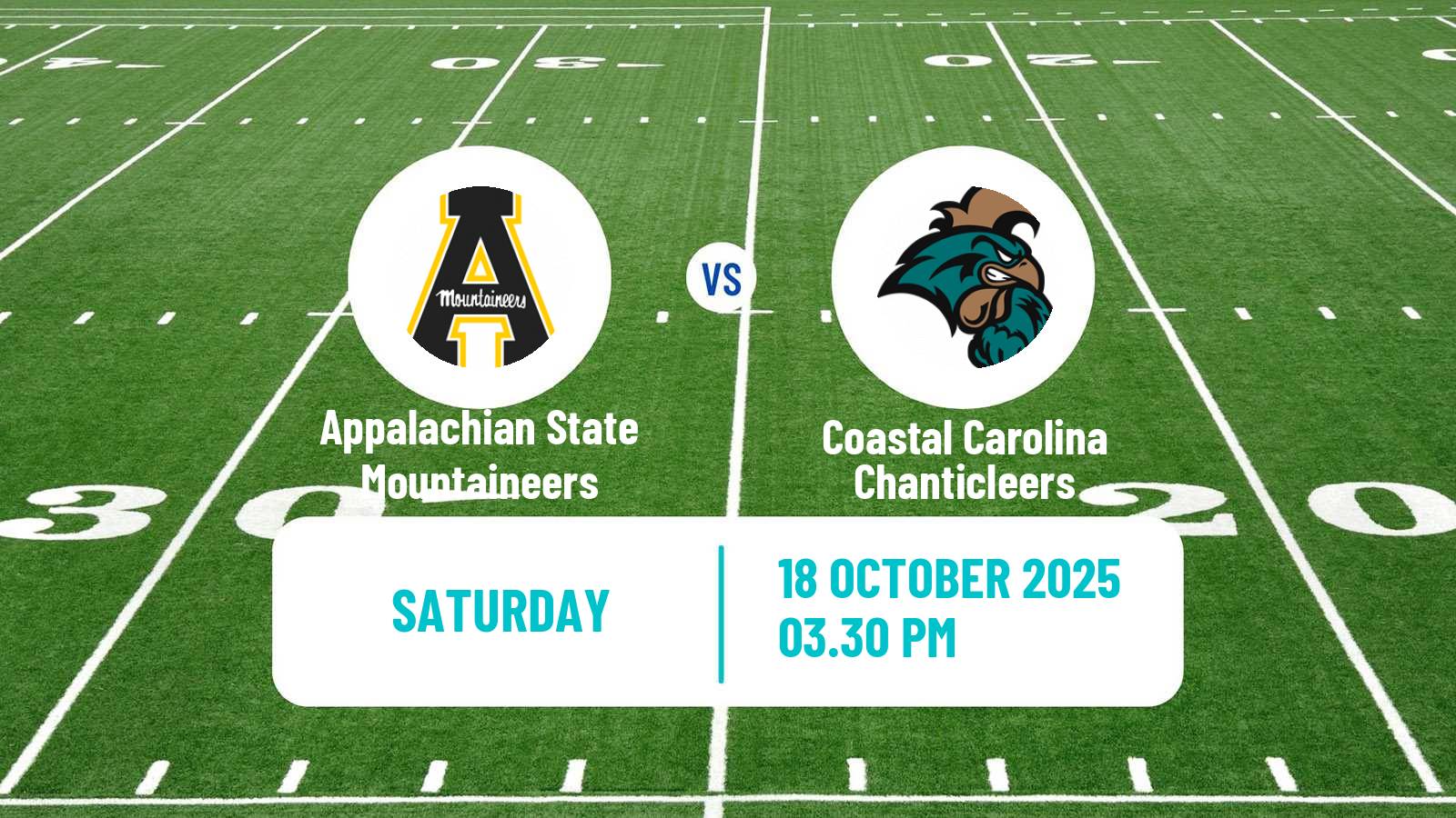 American football NCAA College Football Appalachian State Mountaineers - Coastal Carolina Chanticleers